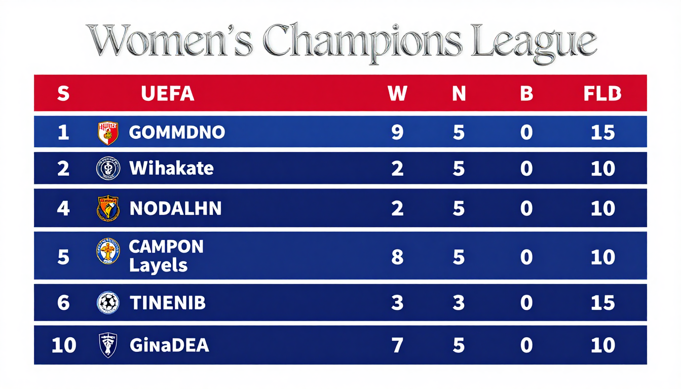 UEFA Women’s Champions League Standings: The Ultimate Unmissable Guide (2025/26)